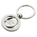 Spinning World Map Design Key Ring